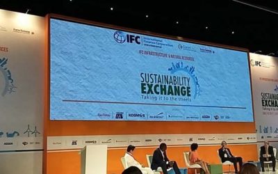Guillén Calvo y Lauriane Remy participaron en el Congreso anual de la IFC “Sustainability Exchange”, en Cartagena de Indias, Colombia