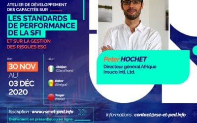 Peter Hochet participó en el taller de fortalecimiento de capacidad en materia de normas de desempeño de la CFI organizado por la red RSE y PED – ¡miren el vídeo!